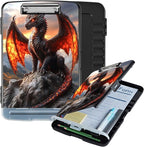 Clipboard with Storage Box & Pen Holder,Heavy Duty Clip Boards 8.5x11 for Nursing,High Capacity,School & Office Supplies,Dragon Majesty