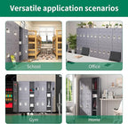 72" Tall Employees Locker with Shelves and Hooks 6 Doors Steel Sports Locker for Office Home Bedroom School Gym Garage, Metal Staff Locker Locking Storage Lockers,Grey