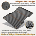 TripleAliners Truck Bed Mat Compatible with 2024 2025 2026 Toyota Tacoma Accessories 6FT Vehicle Perfectly Flush All Weather Protection TPE Heavy Duty Pickup Car Bed Cargo Mat