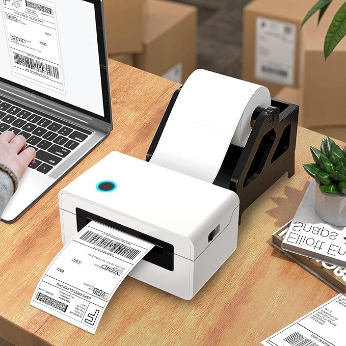 FungLam 4x6 Thermal Labels - 1000 Labels, 4 Rolls Direct Thermal Printer Label, Shipping Labels Compatible with Zebra, Rollo and Most Thermal Printer, Perforated Postage Label Paper, 250 Labels/Roll