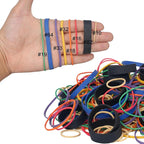 HAIDIBAO-Rubber Bands Assorted Sizes multicolor Elastic Rubber Bands Office Supplies 0.5lbs size10,size16,size18,size#19,size#32,size#33,size#64,size#82