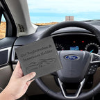Car Registration and Insurance Holder, Premium PU Leather Vehicle Glove Box Car Organizer Men Women Wallet Accessories Case for ID, Driver's License - Grey