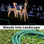 HUANCHAIN Indoor Outdoor Green Extension Cord 50 ft Waterproof, 16/3 Gauge Flexible Cold-Resistant Appliance Extension Cord Outside, 13A 1625W 16AWG SJTW, 3 Prong Electric Cable, ETL