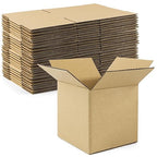 Golden State Art 5x5x5 Inches Shipping Boxes 28 Pack, Brown Corrugated Cardboard Box for Small Business Mailing Shipping and Storage