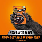 Gorilla Heavy Duty Double Sided Mounting Tape, Black Tape, 1" x 120" (Pack of 1) - Weatherproof for Indoor or Outdoor