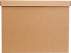 Amazon Basics Moving Boxes with Handles and Lids, 19 x 14.5 x 15.5 in, Brown, 10-Pack, Medium
