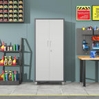 71'' Garage Storage Cabinet on Wheels Metal Tool Cabinets with Locking Doors and 3 Adjustable Shelves,Heavy Duty Tall Rolling Steel Cabinets for Garage Warehouse Basement Office