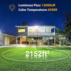 Onforu 120W Flood Lights Outdoor, 12000lm Bright LED Work Light with Plug, 6500K Daylight White LED Flood Lighting, IP66 Waterproof Security Yard Lights for Yard Garage Stadium 2 Pack