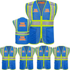 Custom Safety Vest with Logo Pockets High Visibility Reflective Vests Construction Security Workwear