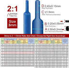 Chanzon 2:1 Ratio - 80Ft Roll - 1/8" (3mm) Heat Shrink Tubing 2:1(25M Total Length) Blue Polyolefin Sleeving Wrap Shrinking 2 to 1 1pcs