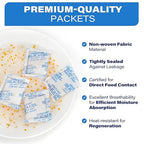 LotFancy Silica Gel Packets, 5 Gram 150 Packs Rechargeable Desiccant Dehumidifiers Packets, Moisture Absorber Drying Bag with Orange Indicator, Non-Toxic, Odorless