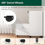 Superday File Cabinet 3 Drawer, Fully Assembled Metal Rolling Vertical Filing Cabinet with Wheels, Small Under Desk File Cabinets for Home Office (White)