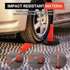 Delineator Post with Base 6 Pack, KOKEBREN 45 Inch Portable Orange Traffic Delineator Posts Cones with Reflective Collars for Driving Practice and Construction Work