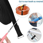 0.75" x39.4ft Hook and Loop Straps with 60 Buckles Adjustable Cut-to-Length Cable Ties - Reusable Nylon Fastening Tape Cable Straps for Storage or Organization (0.75in x 39.4ft)