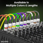 GEARit DMX to DMX Stage Lighting Cable (25 Feet, 2-Pack) DMX Male to Female (XLR Compatible) 3-Pin Balanced Shielded for DJ LED Moving Head Par Light, Mic Mixer, Recording Studio, Podcast - 25ft