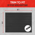 Motor Trend Utility Truck Bed Mat – All Weather Rubber Truck Bed Liner Mat Universal Size, Heavy Duty Protection for Your Truck,Van, or SUV, Pickup, Trim to Fit, Black, 4' x 6'