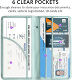 CoBak Car Registration and Insurance Holder - Vehicle Glove Box Car Organizer,Auto Truck Comparment Accessories Case with Magnetic Closure for Essential Document,Driver License,Cards