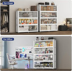 150Gal Extra Large Stackable Storage Bins with Lid, 600Qt Collapsible Storage Box with Wheels, Closet Organizers and Storage Cabinet Container for Home, Kitchen, Office, 3Pack White Clear