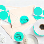 2 inch Dot Stickers Labels Circle Garage Sale Sticker 750Pcs Round Thermal Printer Stickers Printable Writable Price Labels for Yard Sale, Watercolor Green