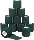 12Pcs 2inch x 5 Yards Self Adhesive Bandage Wrap Elastic Bandage Wrap Self Adherent Cohesive Wrap Bandages for Wrist Ankle Vet Tape for Dog Athletic Swelling Sprain Tape Grip Cover (Army Green)
