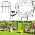 Goovilla Garden Fence, Total 20ft(L) x 24in(H) Garden Fencing Animal Barrier, 19 Pcs Rustproof Metal Fence Panels, Black No Dig Fence, Decorative Garden Fences and Borders for Dogs, Flower Bed, Patio