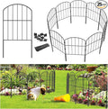 Goovilla Garden Fence, Total 27ft(L) x 24in(H) Garden Fencing Animal Barrier, 25 Pcs Rustproof Metal Fence Panels, Black No Dig Fence, Decorative Garden Fences and Borders for Dogs, Flower Bed, Patio