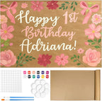 Feifeiya 35" x 472" Brown Kraft Paper Roll with 10 Painting Tools Large Blank DIY Banner for Gift Wrapping Bulletin Board Art Bouquet Flower Packing Moving Shipping Floor Covering Table Business