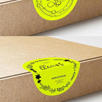 3X3Inch Round Thermal Labels Circle Color Coding Labels Printable Waterproof 500PCS Round Stickers Adhesive Writable for Office, Garage, DIY Sticker, Barcodes, Name Tag, Fluorescent Yellow