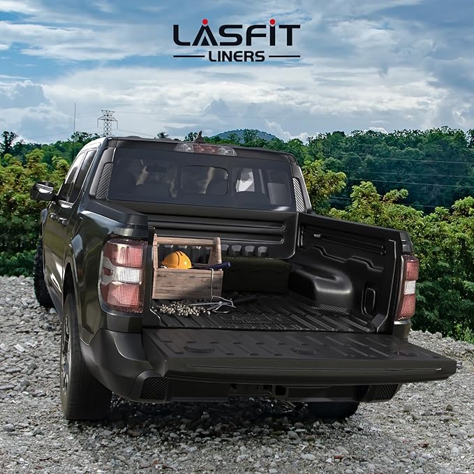 LASFIT Truck Bed Mat for Ford Maverick 2026 2025 2024 2023 2022 Hybrid & Gasoline TPE All Weather Truck Bed Liner Custom Fit Bed Mat(Not fit with Drop-in Bed Liner), 1PC Black