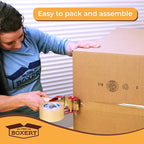 The Boxery 22"x18"x16" Brown/Kraft Corrugated Cardboard Shipping Boxes 15-Pack | Mailing, Packing, Moving & Storage for Business/Home – Durable - Eco-Friendly, Recyclable - Made in the USA