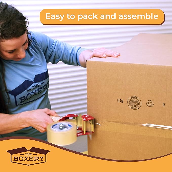 The Boxery 16"x16"x6" Brown/Kraft Corrugated Cardboard Shipping Boxes 25-Pack | Mailing, Packing, Moving & Storage for Business/Home – Durable - Eco-Friendly, Recyclable - Made in the USA