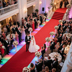 450 GSM Extra Thick Waterproof Red Carpet Runner for Events Decorations, 3X30 Ft Not Slip Red Runner Aisle Runway Rug for Wedding, Party, Banquet, Activity Entrance and Special Events Decorations