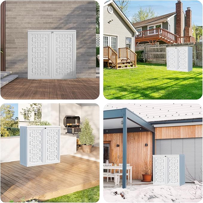 Kasla Storage Cabinet Cover, Outdoor Chest Storage Waterproof Cover, Weatherproof Cabinets Covers for Kitchen Patio Garden Backyard - 48"Lx24"Wx25"H