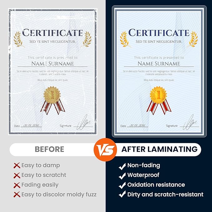CAREGY 100 Pack Laminating Sheets, Hold 11 x 17 Inch Sheet, 5 Mil Clear Thermal Laminating Pouches 11.5 x 17.5 Inch Lamination Sheet Paper for Laminator, Round Corner