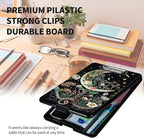 A4 Clipboards,Heavy Duty Waterproof Nursing Plastic Folder Clipboard with Storage Clip Boards,File Folder Storage Box Clipboard Case for Teacher,Doctor,Offices,Moon Flowers
