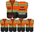Safety Vest Reflective High Visibility with 5 Pockets ＆Zipper Class 2 Adult Unisex Construction Security Workwear