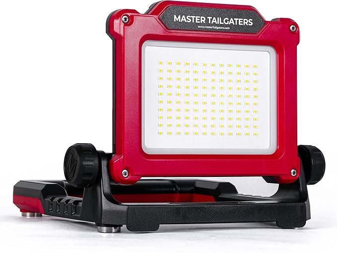 Master Tailgaters FLUD 4000 LED Work Flood Light Compatible for Milwaukee 18v Battery