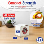MT Products Custom Printed White Custom Shipping Boxes 4" x 4" x 4" - Personalized Mailing Boxes and for Gifting