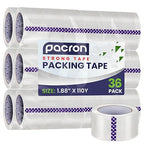 Clear Packing Tape - 36 Heavy-Duty Wrapping Tape - 110-Yard Length, 3960 Total Yards 1.88-Inch Wide Strong Adhesive Rolls for Moving Boxes, Office Packaging, Storage Organization & Warehouse Shipping