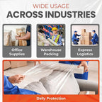 Heavy Duty 18" Shrink Wrap Roll – Clear Stretch Wrap for Moving & Packing | 7 Layer 80 Gauge Industrial Strength 1500 Ft Length 20 Micron Thick Up to 800% Stretch | Box of 4 Rolls