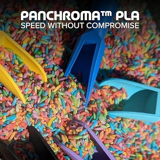 Panchroma PLA Azure Blue 3D Printer Filament, 1.75mm, 1kg Spool, Easy to Print, High Speed Printing, Tangle Free, AMS Compatible, Perfect for Toys, Decor, Miniatures, Models & Cosplay