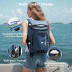 SPARTER Backpack Cooler Insulated Leak Proof 33/49 Cans, 2 Insulated Compartments Thermal Bag, Portable Lightweight Beach Travel Camping Lunch Backpack for Men and Women