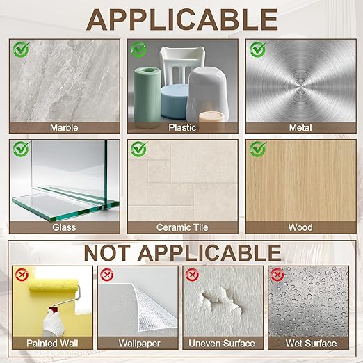 Double Sided Tape Heavy Duty, Nano Double Sided Adhesive Tape, Clear Mounting Tape Picture Hanging Adhesive Strips (2 Rolls, Total 20FT), Weatherproof for Indoor or Outdoor