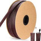 Pangda 1inchx300ft Wire Loom Pet Expandable Braided Sleeving Braided Sleeve for Tv, Computer, Home Theater(Black Red)