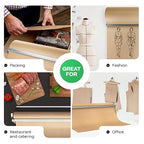 Brown Kraft Paper Jumbo Roll 24" x 14400" (1200 ft) with Dispenser – USA-Made Natural Kraft Paper 30lb Thickness for Packing, Wrapping, Void Filling, Kids' Arts, DIY & School Projects by IDL Packaging