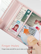 Mymazn Car Registration & Insurance Holder - PU Leather Document Holder with Magnetic Closure for Driver's License & Essential Papers, Pink