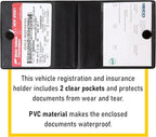 CANOPUS Car Registration and Insurance Holder, Car Document Holder, Vehicle Registration and Insurance Card Holder, Wallet for Auto, Trailer, Motorcycle, Truck, Vehicle Paperwork Organizer (2 Pack)