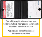 CANOPUS Car Registration and Insurance Holder, Car Document Holder, Vehicle Registration and Insurance Card Holder, Wallet for Auto, Trailer, Motorcycle, Truck, Vehicle Paperwork Organizer (2 Pack)