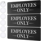 Employees Only Sign Kit For Door - 3 Pack - 3 By 9 Inch - Ideal Employee/Staff Only Signs for Office, Business, Kitchen, Restroom - Ensures Public Do Not Enter Restricted Areas