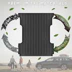KARPAL 6.5FT Truck Bed Mat for Ford F150 & Lightning Standard Bed 2015-2025 (Not Fit 5.5FT Short Bed & 8FT Long Bed), TPE All Weather Truck Bed Liner Cargo Trunk Accessories for Ford F150